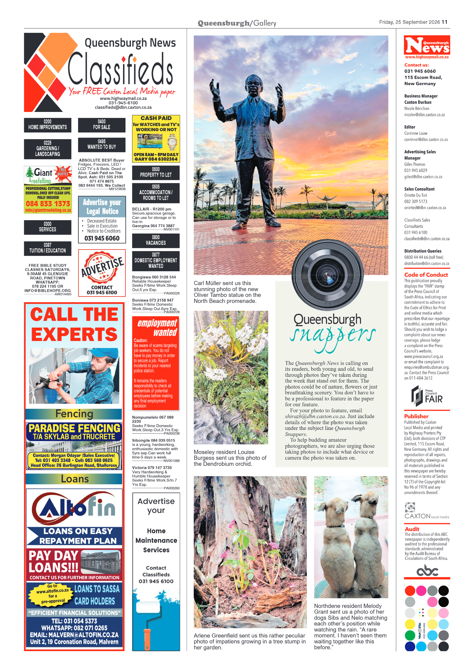 Queensburgh News 25 September 2026 page 11
