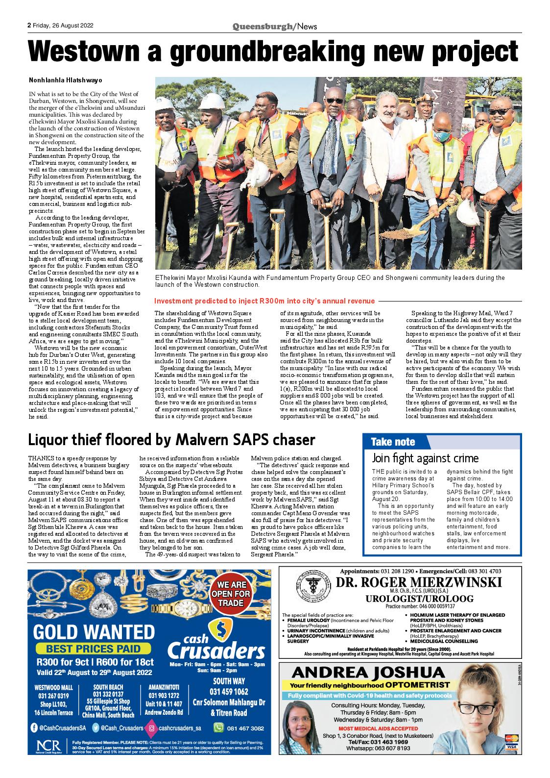 Queensburgh News 26 August 2022 page 2