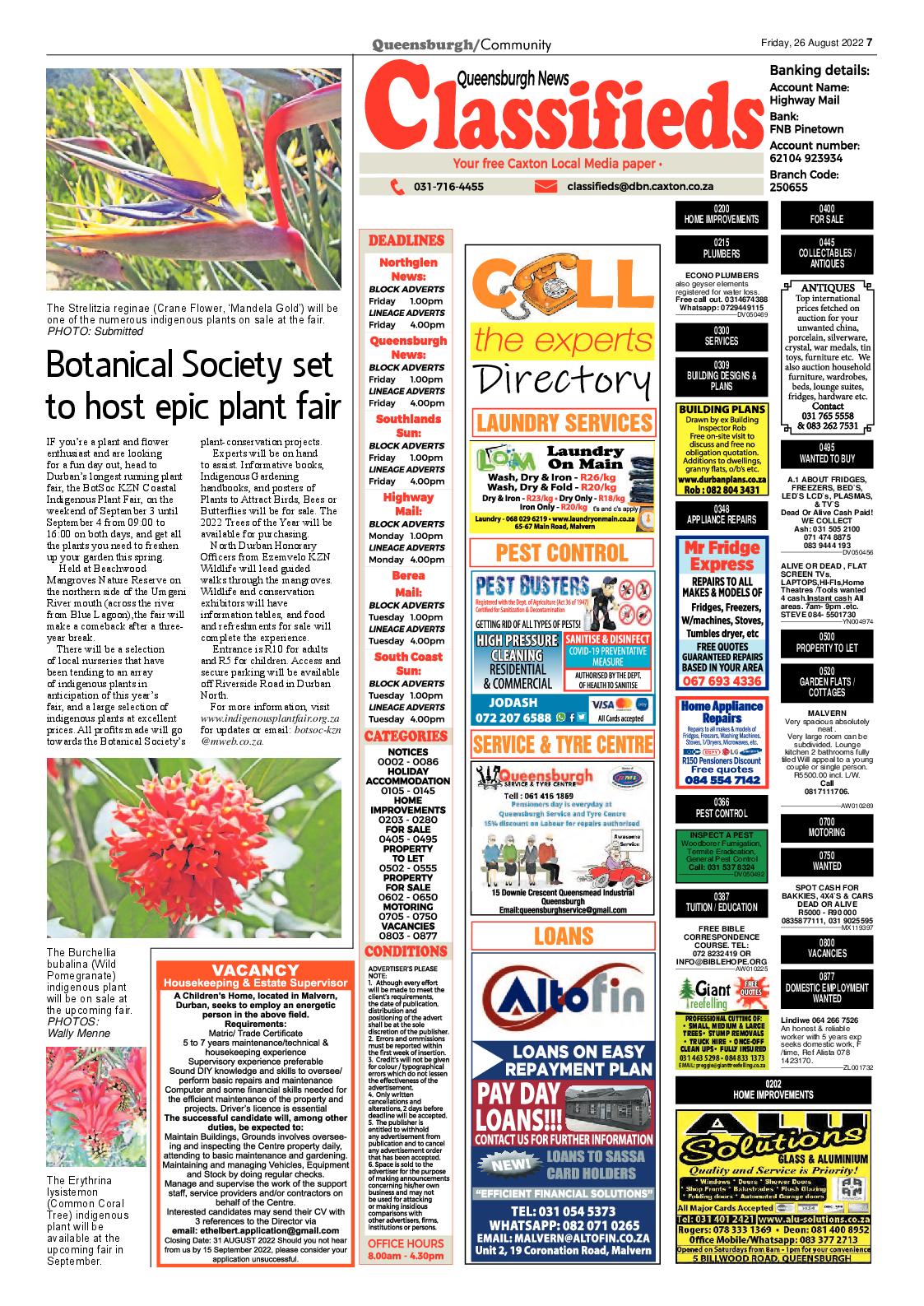Queensburgh News 26 August 2022 page 7