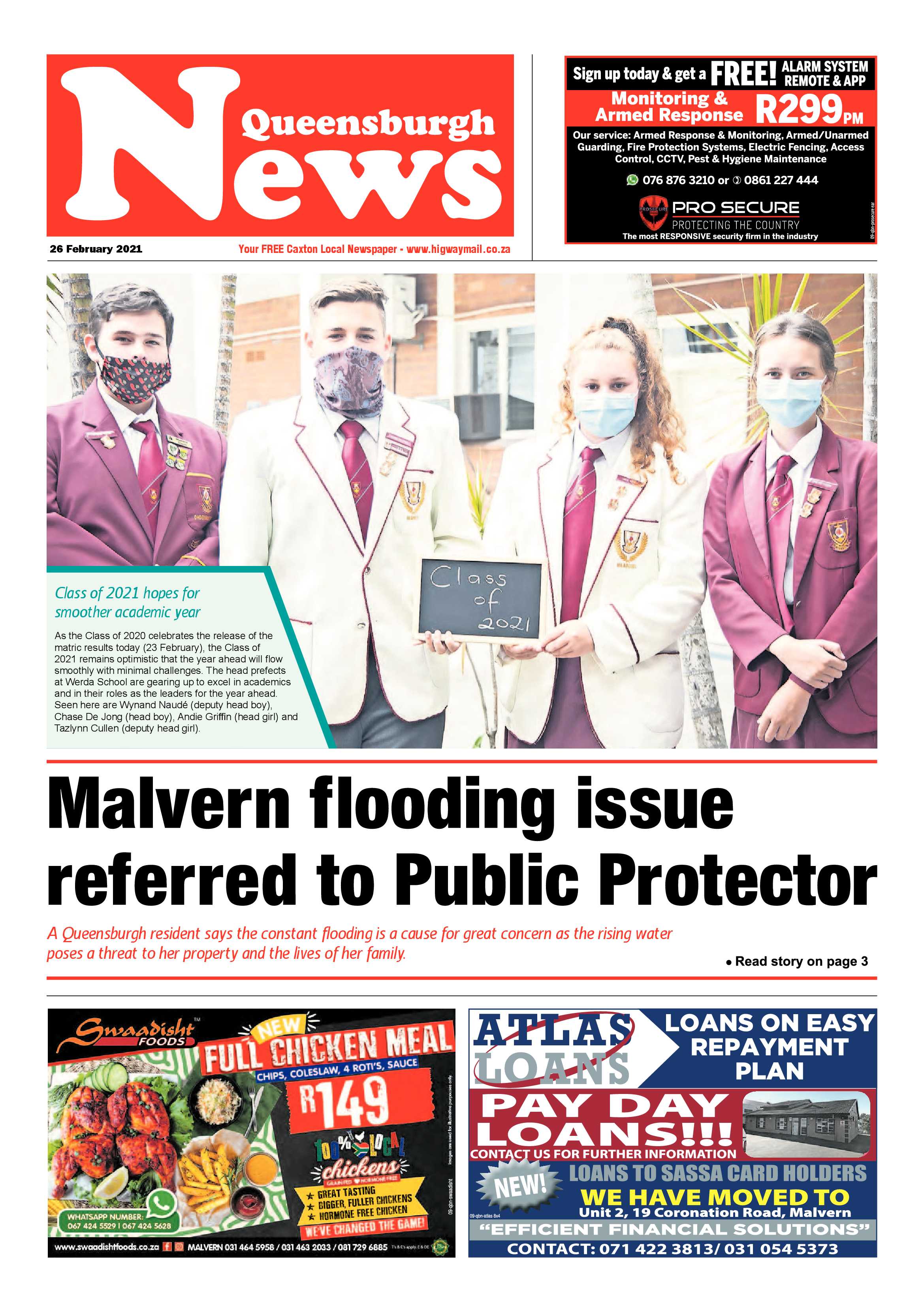 Queensburgh News 26 February 2021 page 1