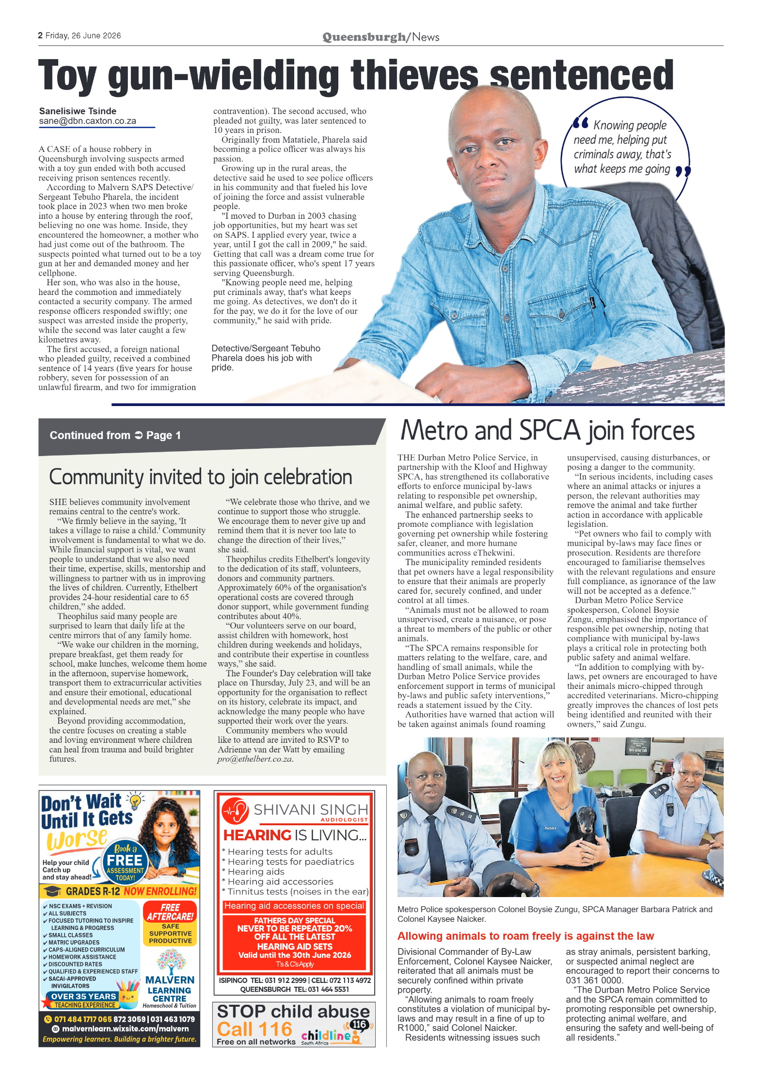 Queensburgh News 26 June 2026 page 2