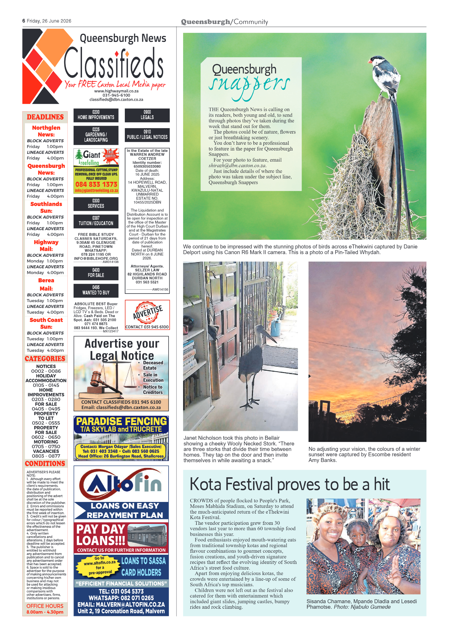 Queensburgh News 26 June 2026 page 6
