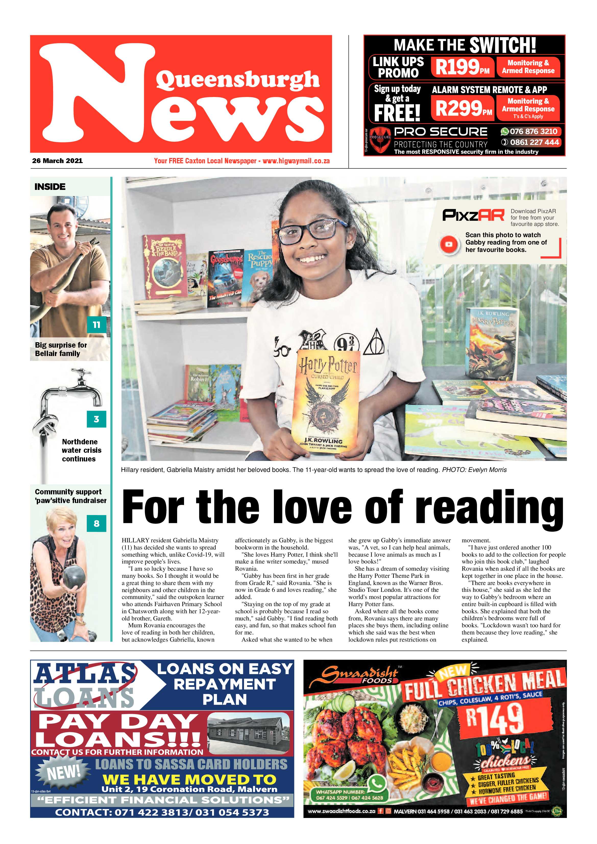 Queensburgh News 26 March 2021 page 1