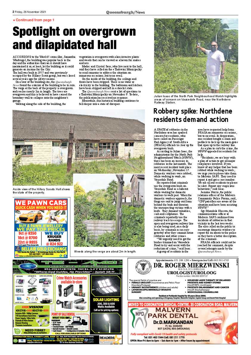 Queensburgh News 26 November 2021 page 2