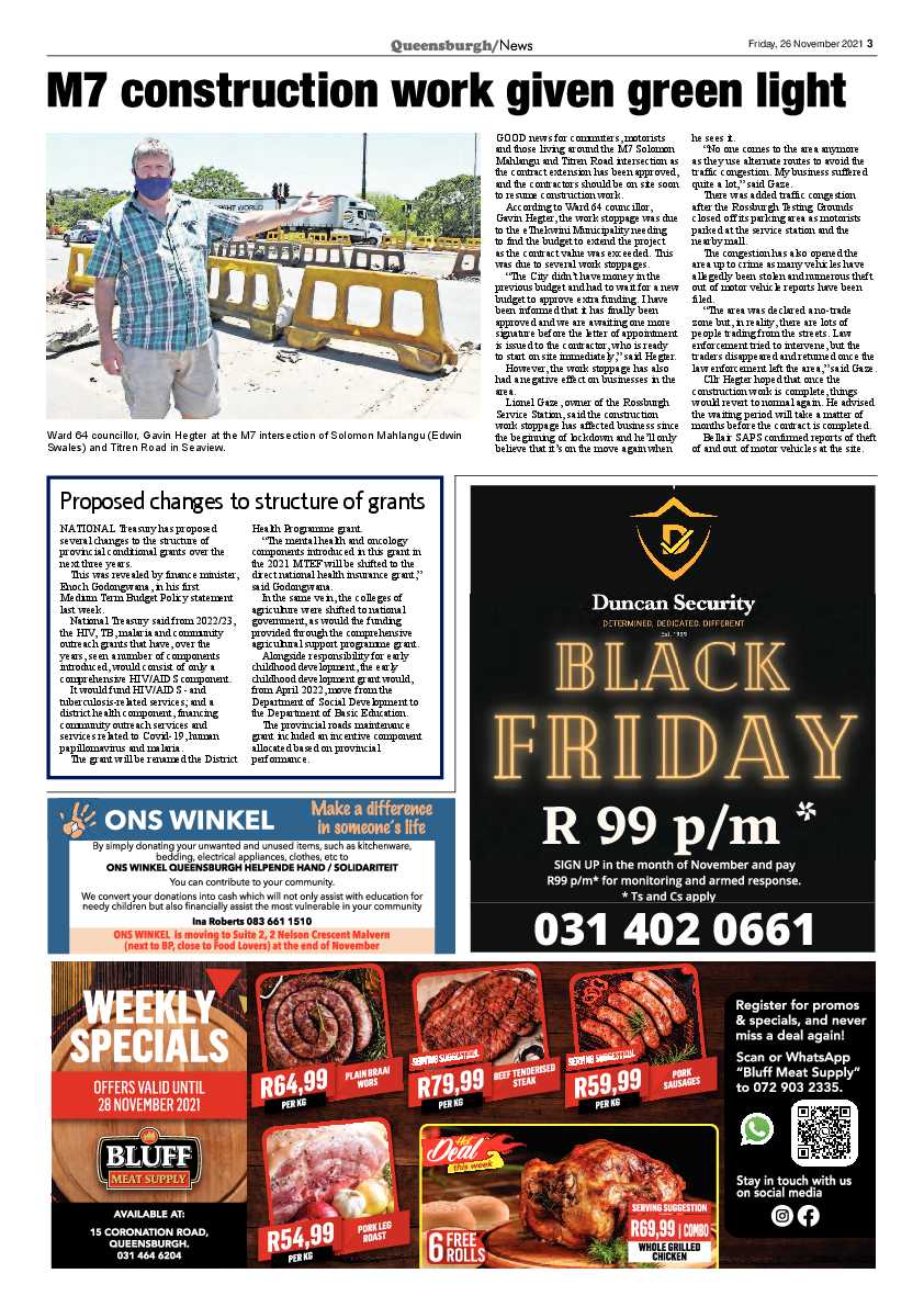 Queensburgh News 26 November 2021 page 3