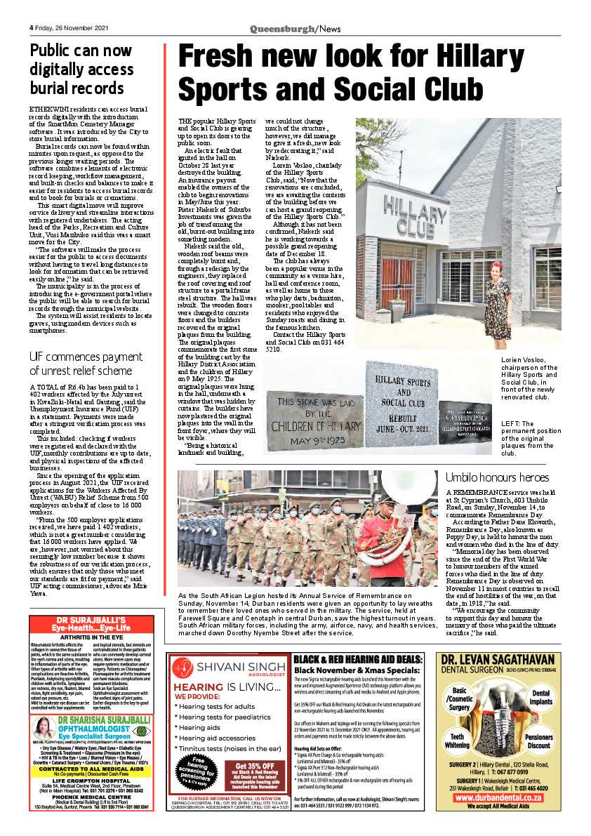 Queensburgh News 26 November 2021 page 4