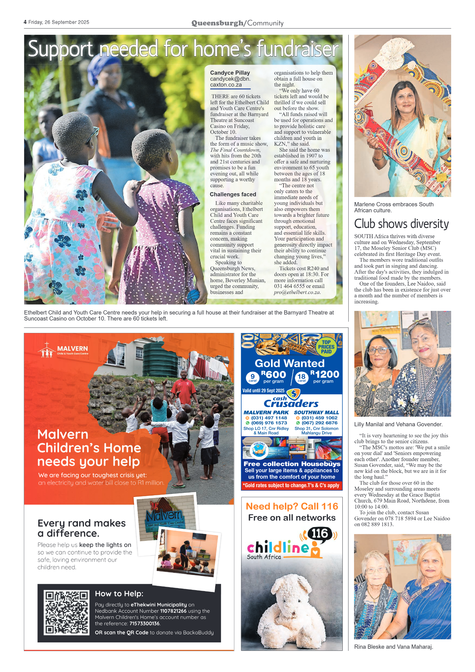 Queensburgh News 26 September 2025 page 4