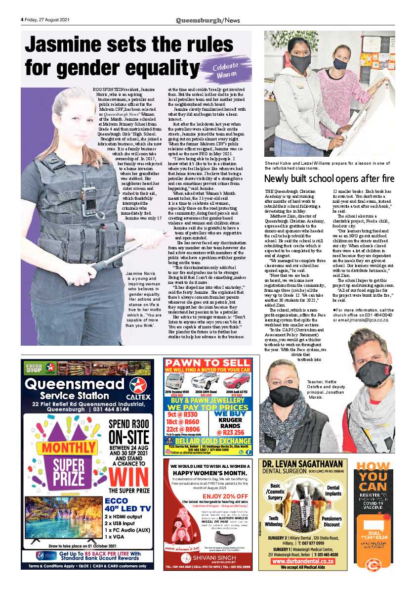 Queensburgh News 27 August 2021 page 4