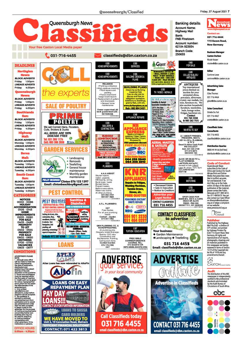 Queensburgh News 27 August 2021 page 7