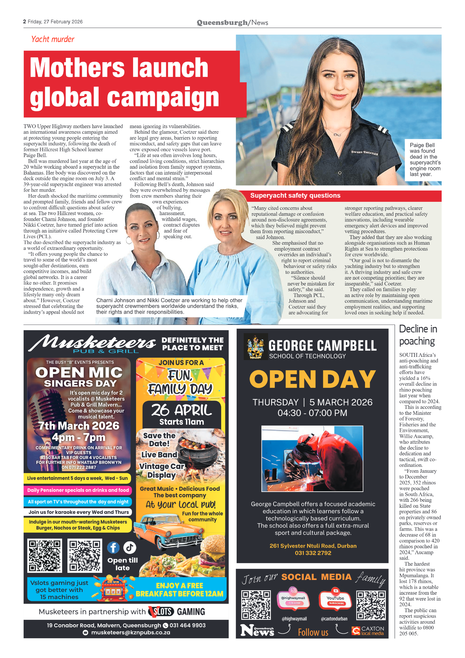 Queensburgh News 27 February 2026 page 2