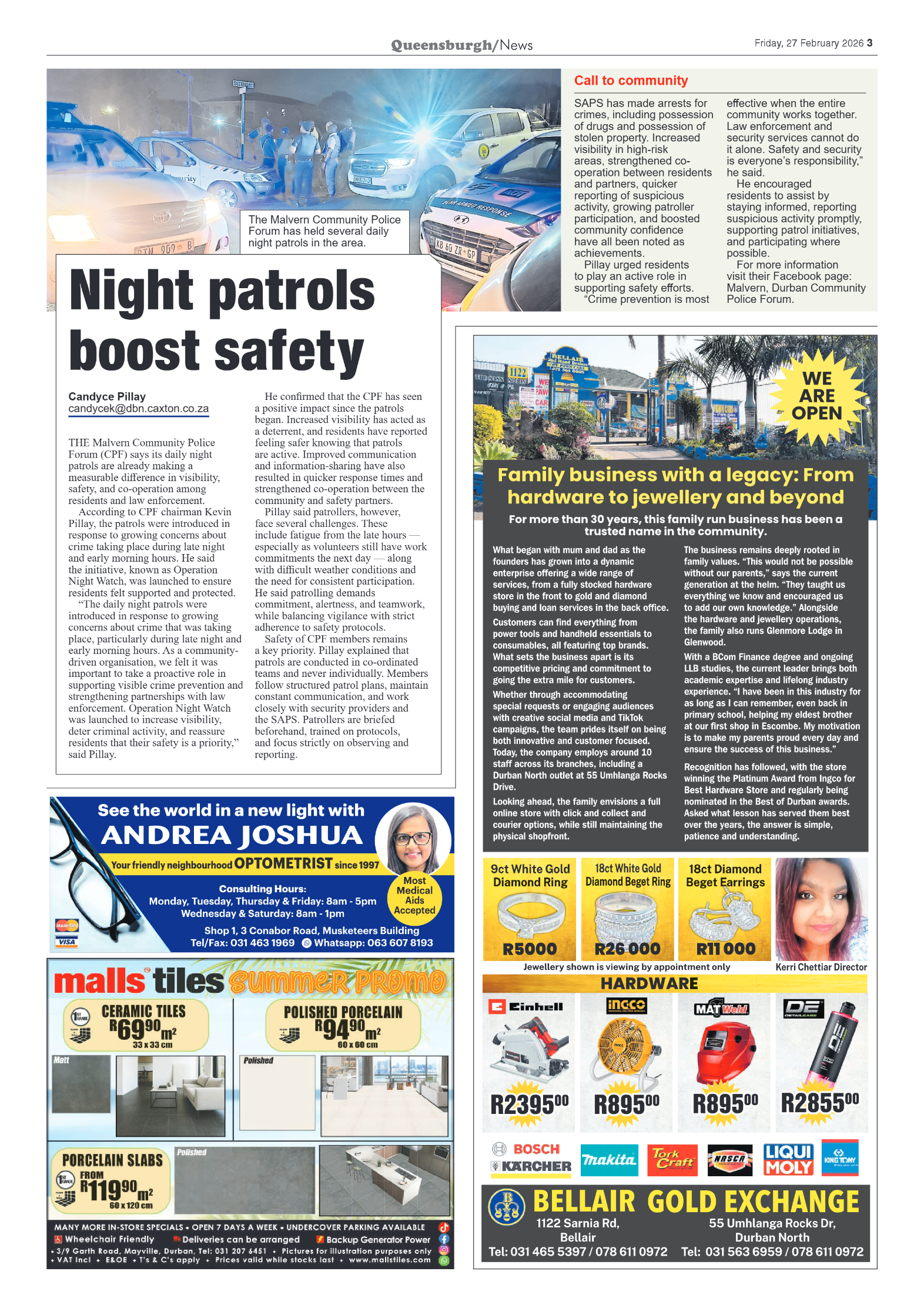Queensburgh News 27 February 2026 page 3