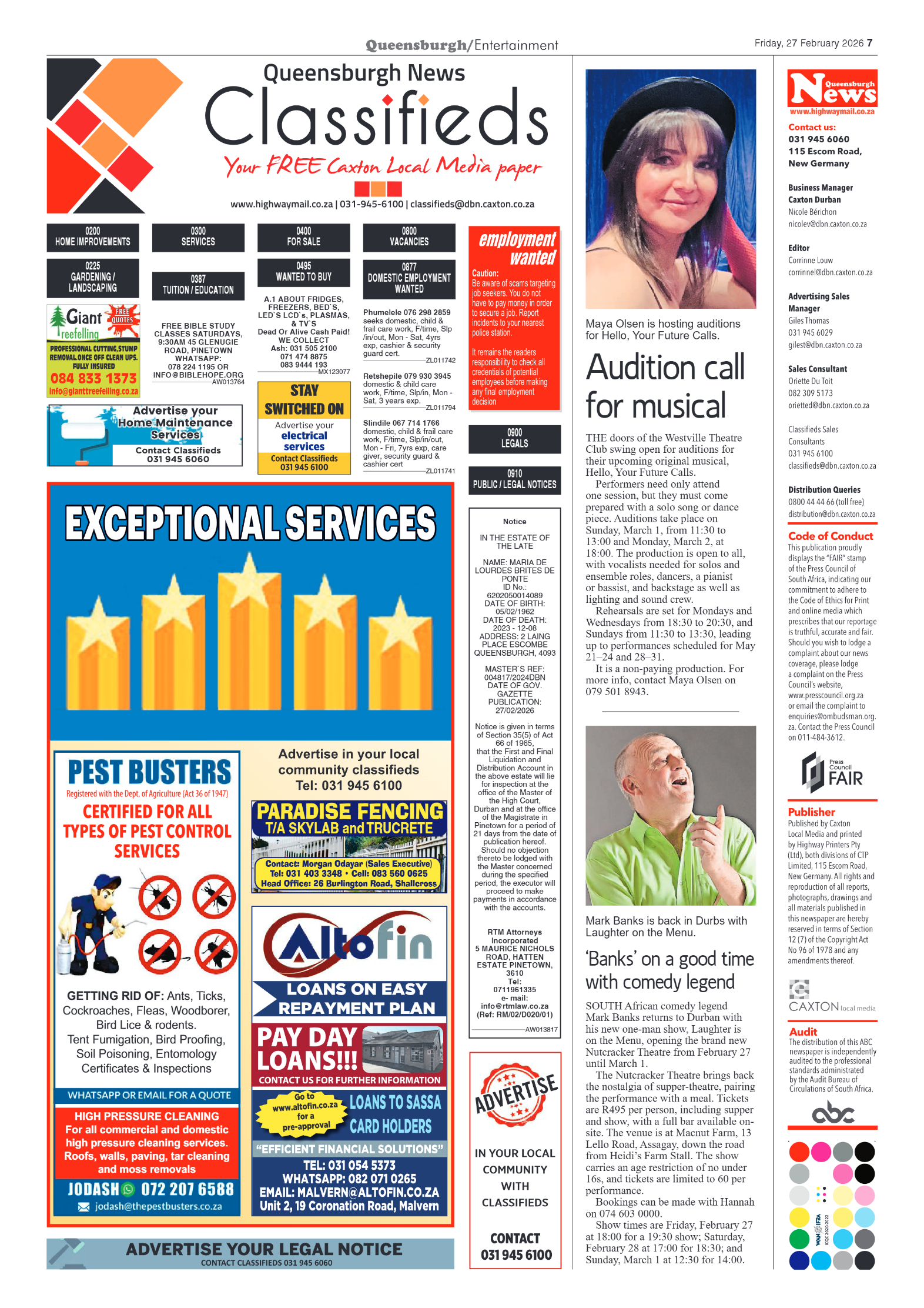 Queensburgh News 27 February 2026 page 6