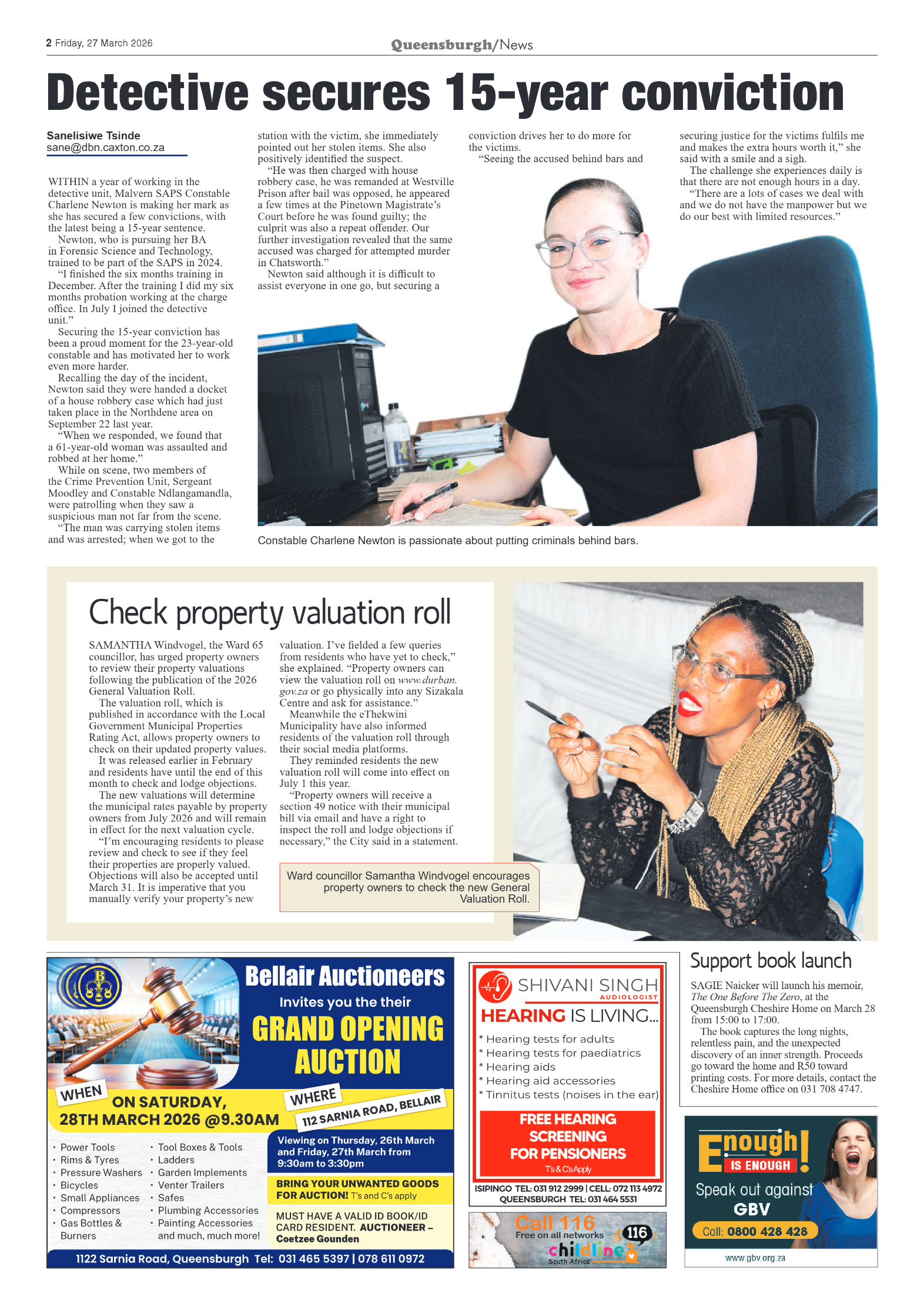 Queensburgh News 27 March 2026 page 2