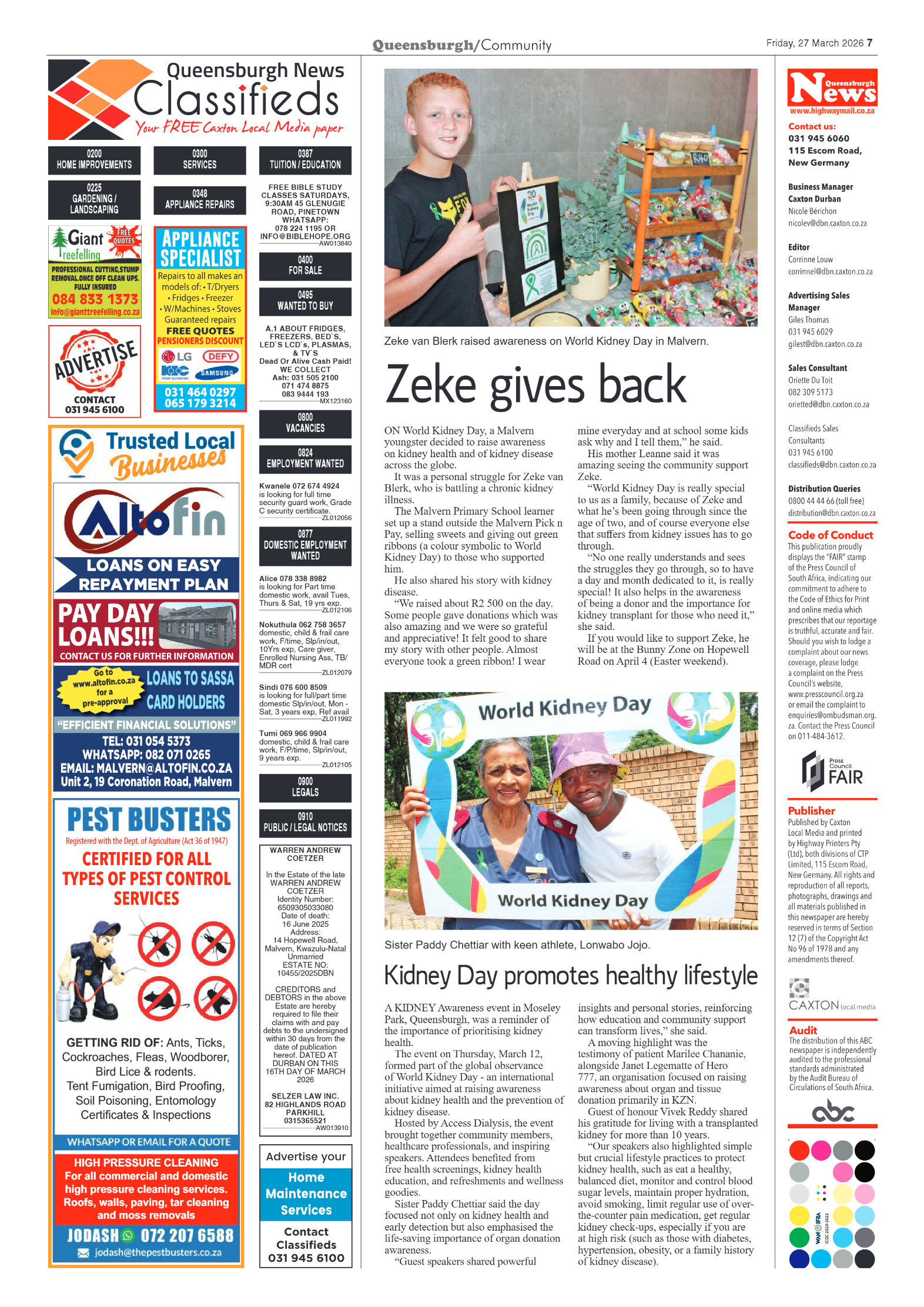 Queensburgh News 27 March 2026 page 7