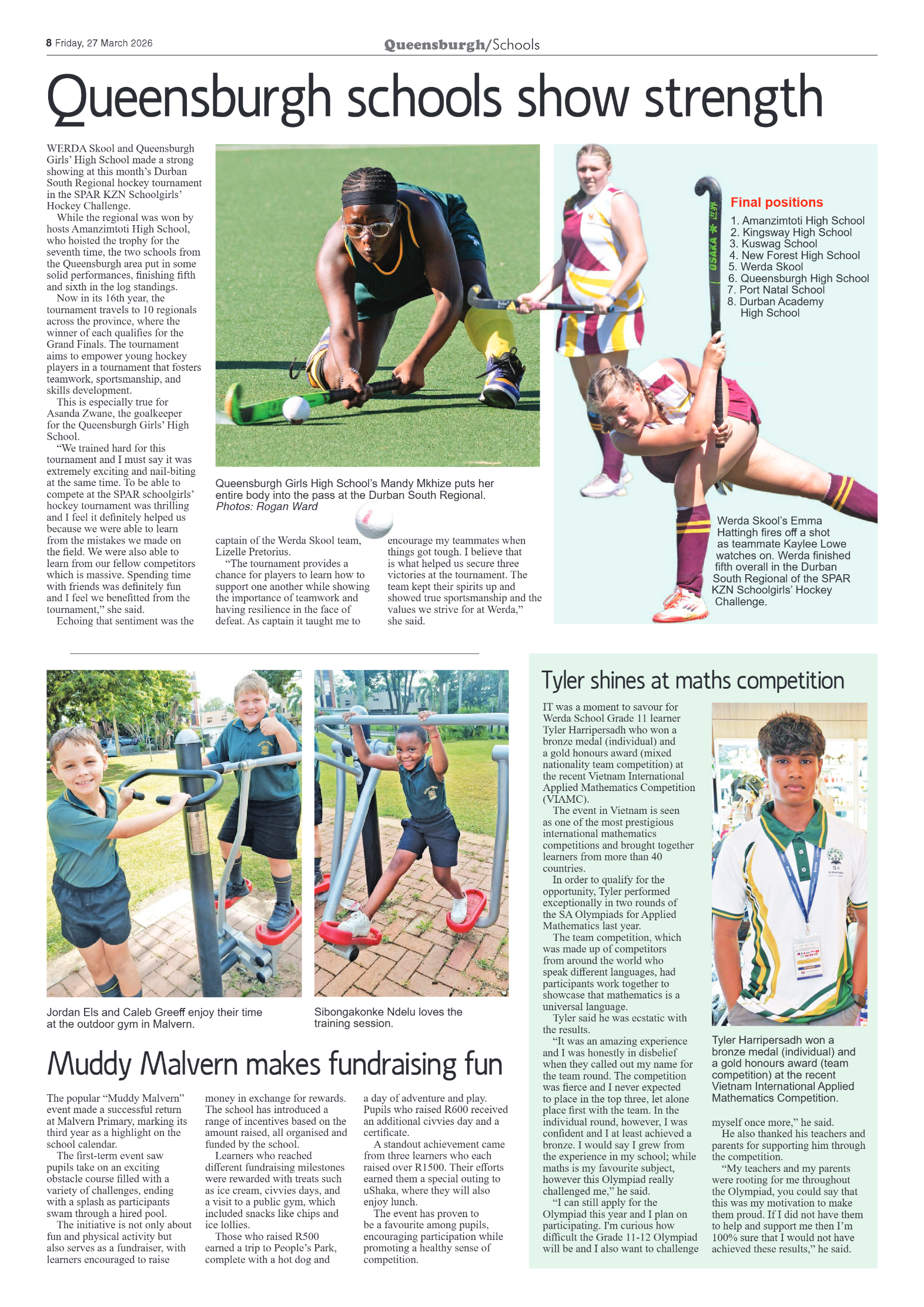 Queensburgh News 27 March 2026 page 8