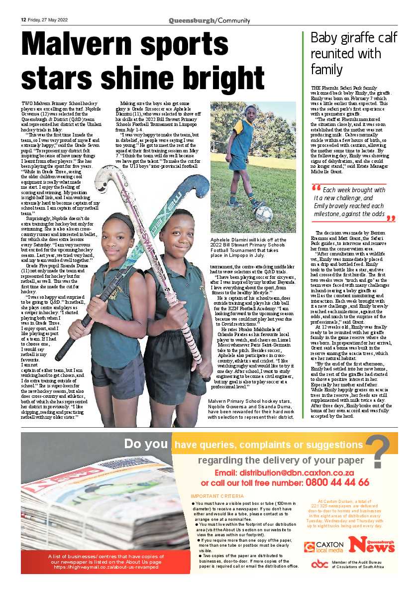 Queensburgh News 27 May 2022 page 12