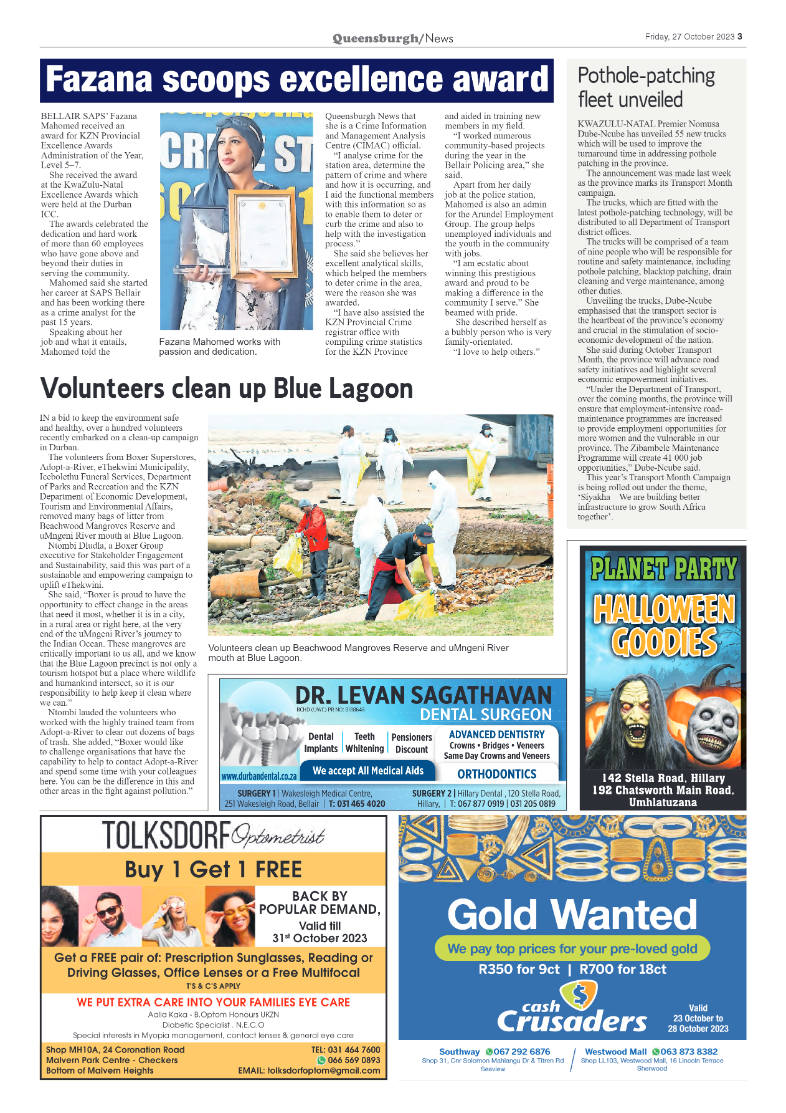 Queensburgh News 27 October 2023 page 3