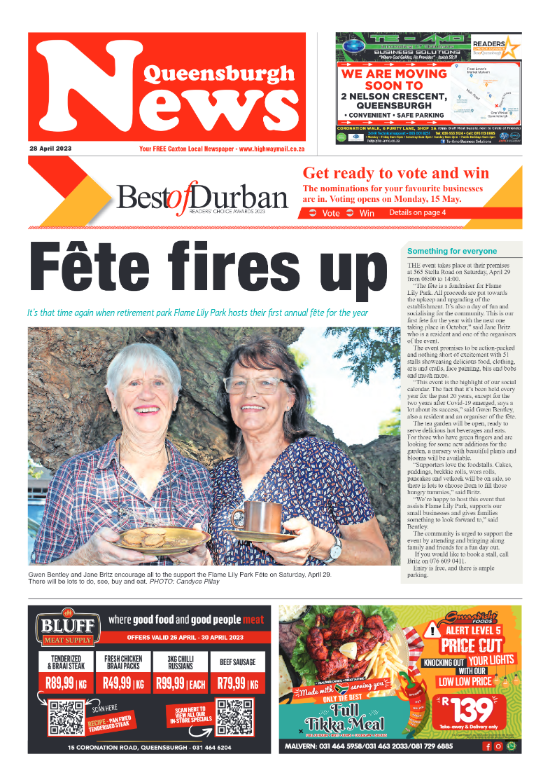 Queensburgh News 28 April 2023 page 1