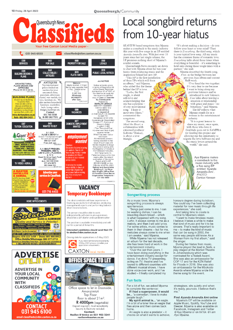 Queensburgh News 28 April 2023 page 10