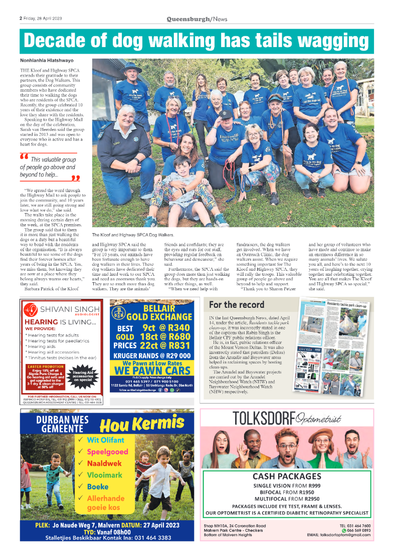 Queensburgh News 28 April 2023 page 2