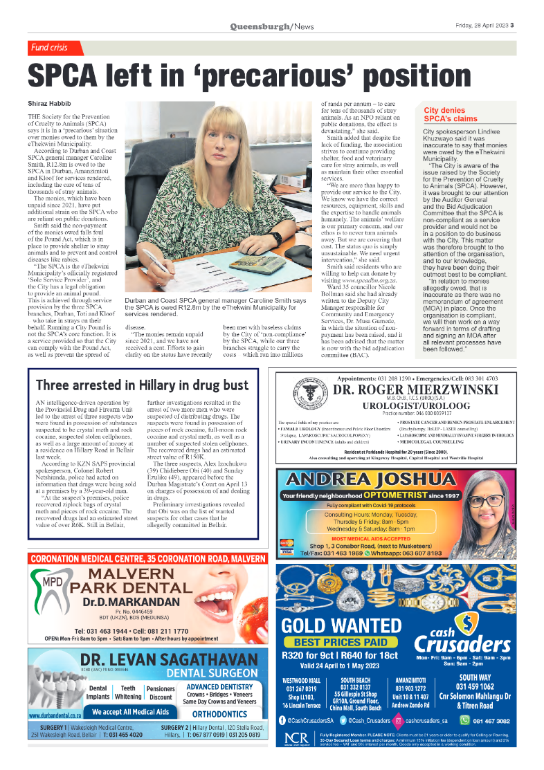 Queensburgh News 28 April 2023 page 3