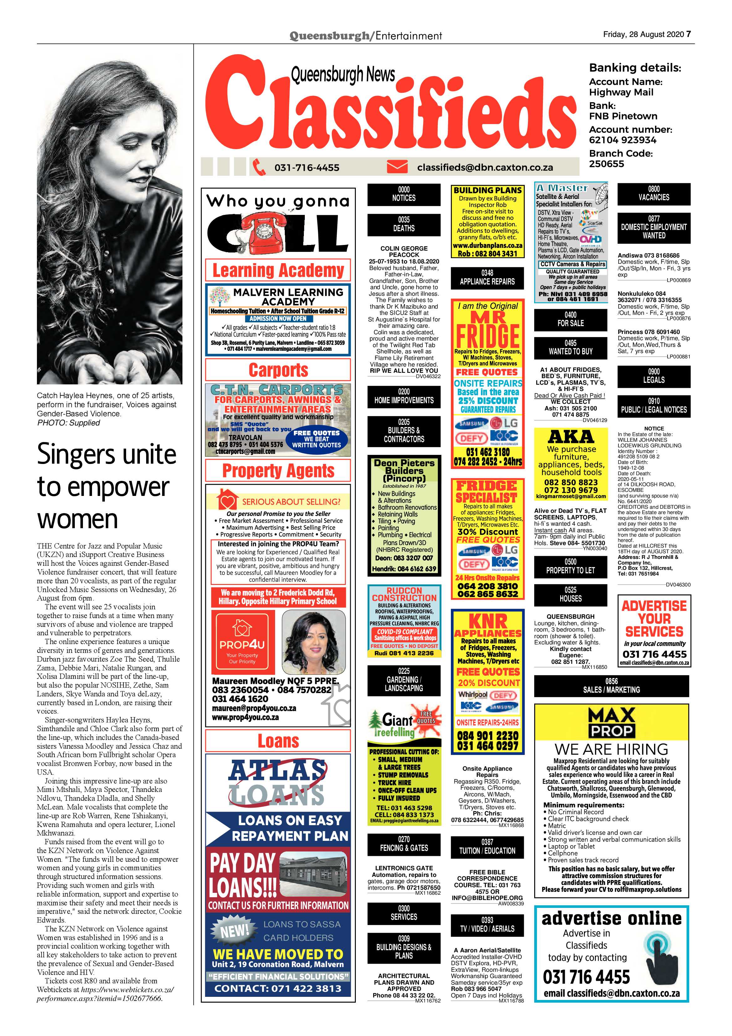 Queensburgh News 28 August 2020 page 7