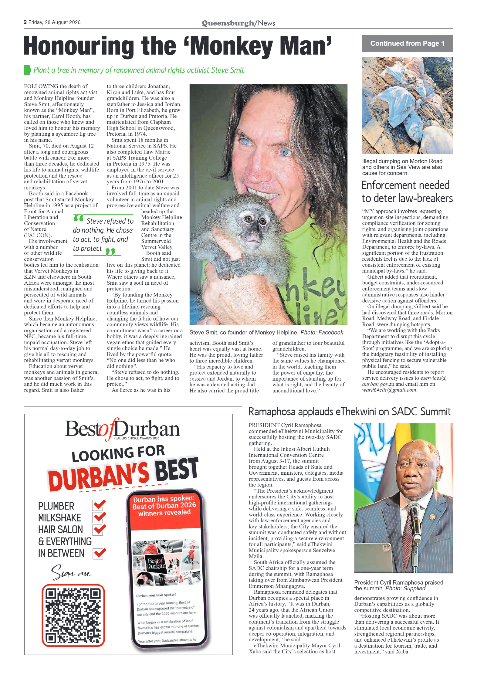 Queensburgh News 28 August 2026 page 2