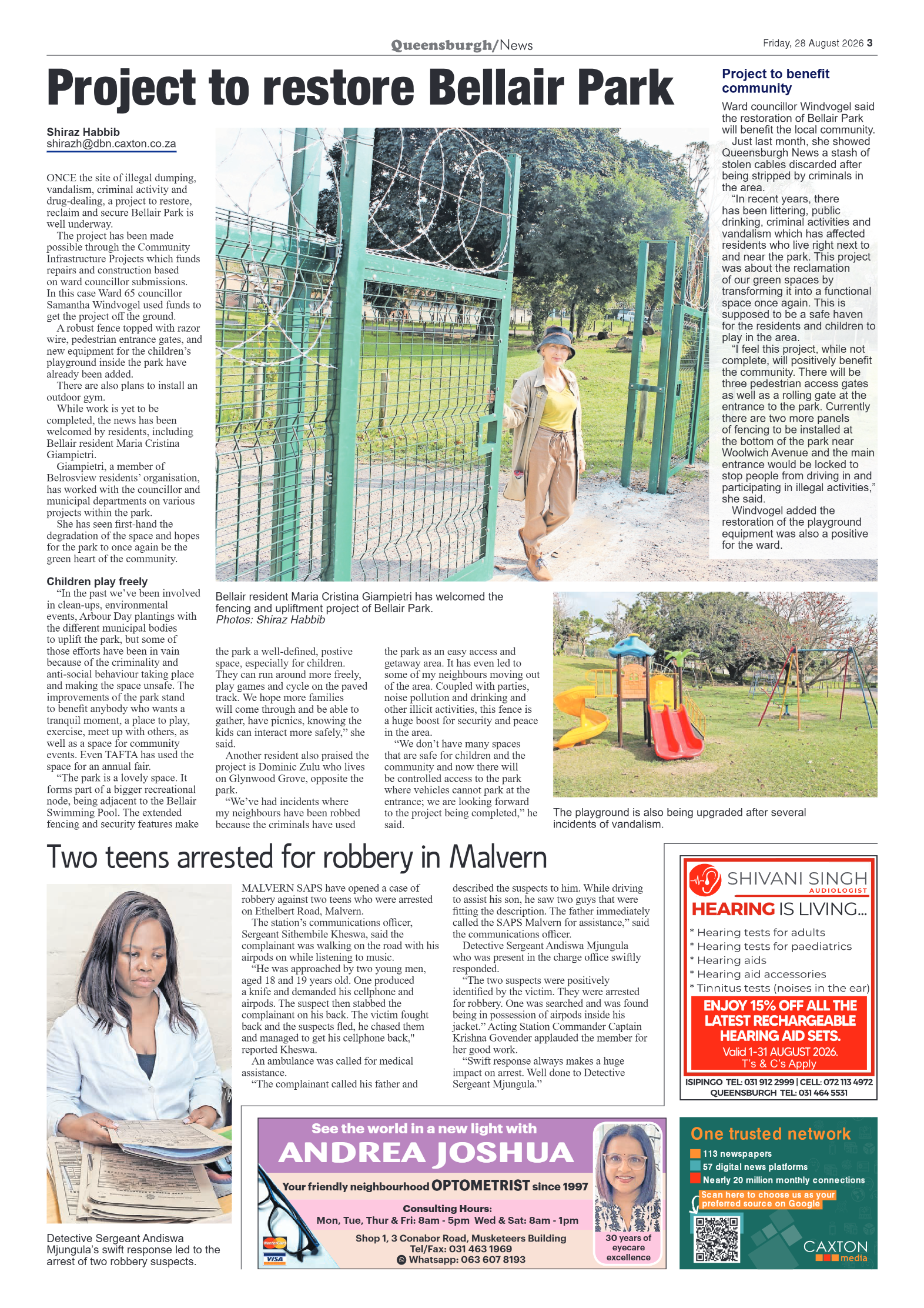 Queensburgh News 28 August 2026 page 3