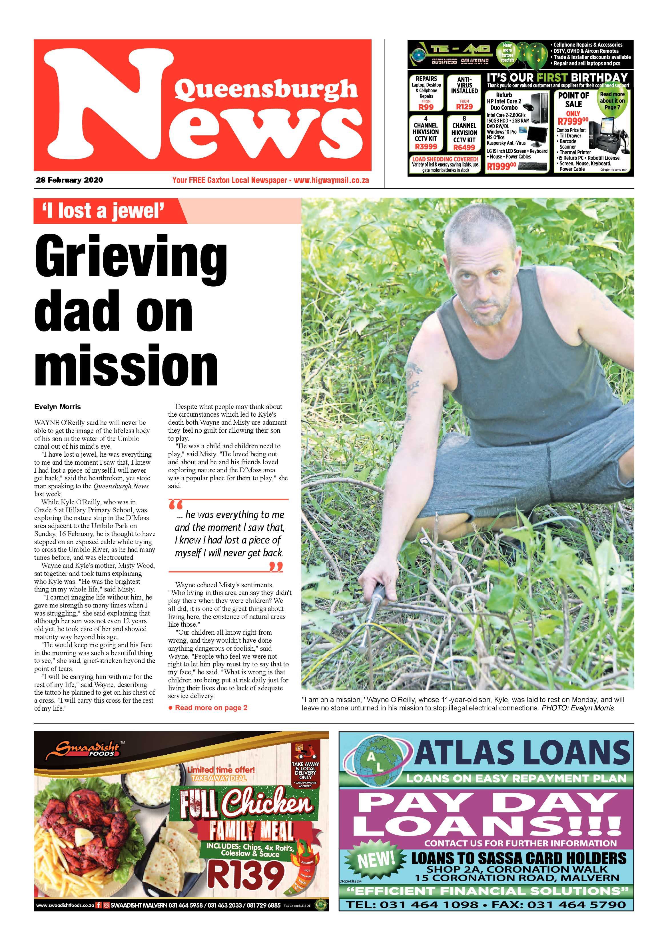 Queensburgh News 28 February 2020 page 1