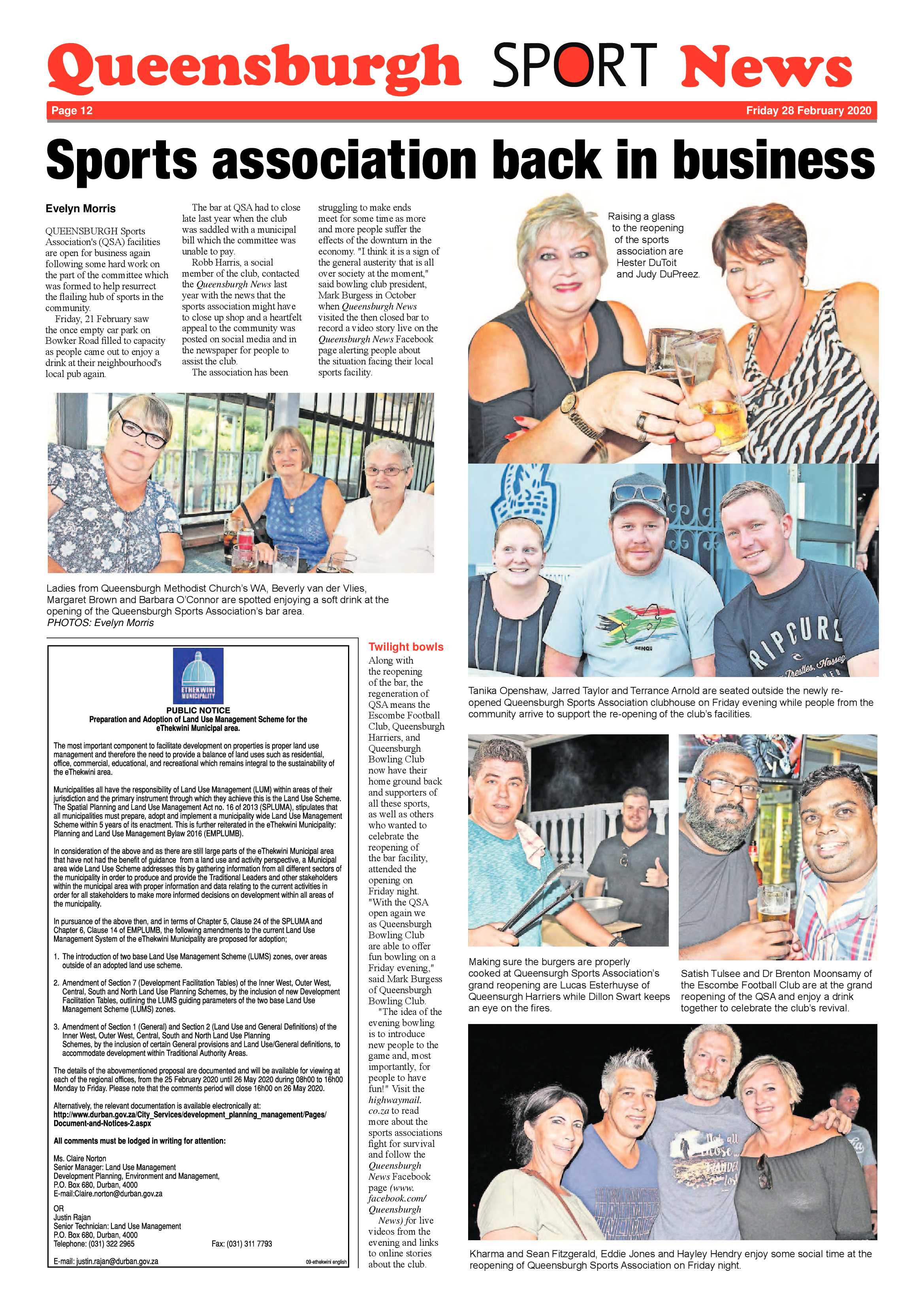 Queensburgh News 28 February 2020 page 12