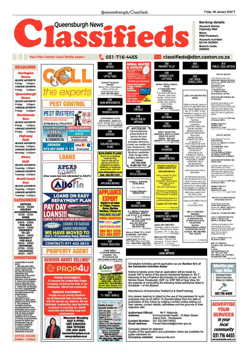 Queensburgh News 28 January 2022 page 7