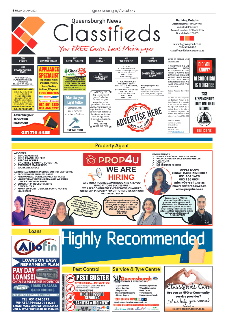 Queensburgh News 28 July 2023 page 18