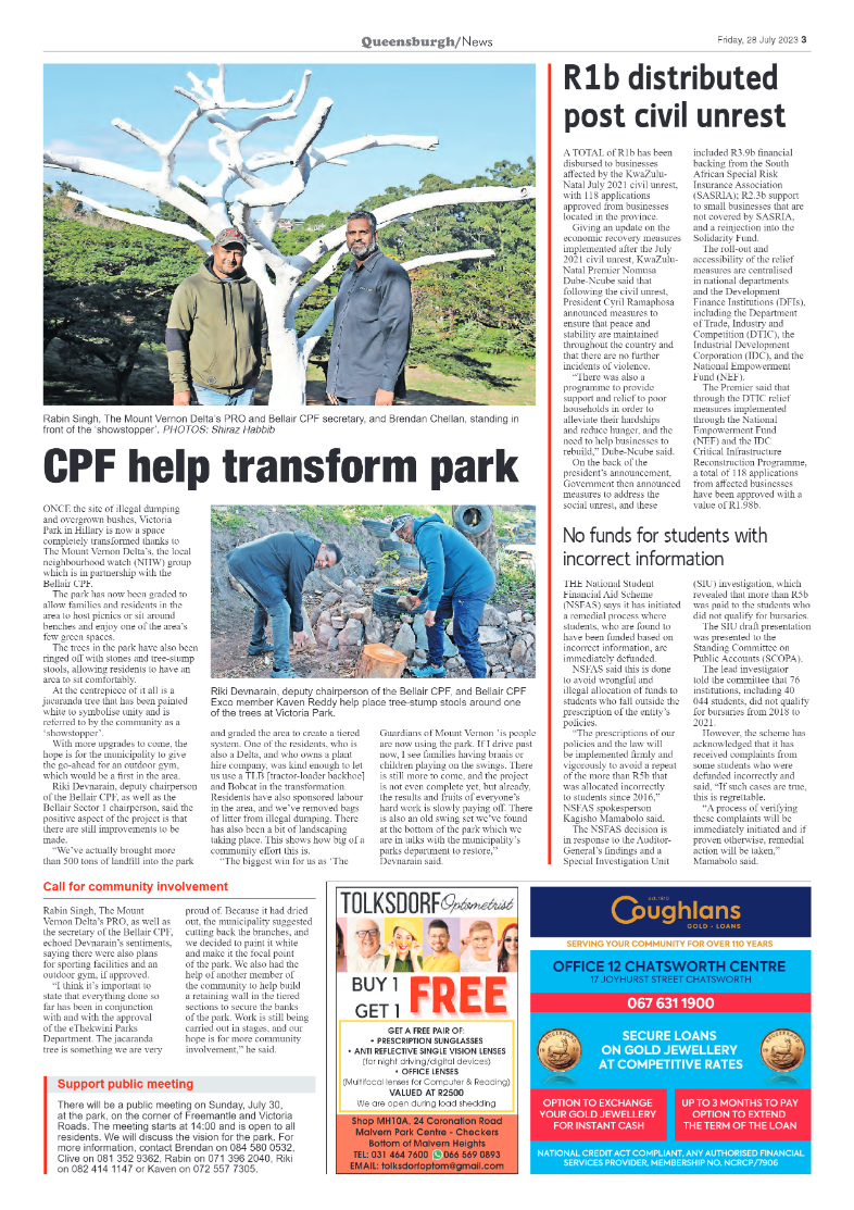 Queensburgh News 28 July 2023 page 3