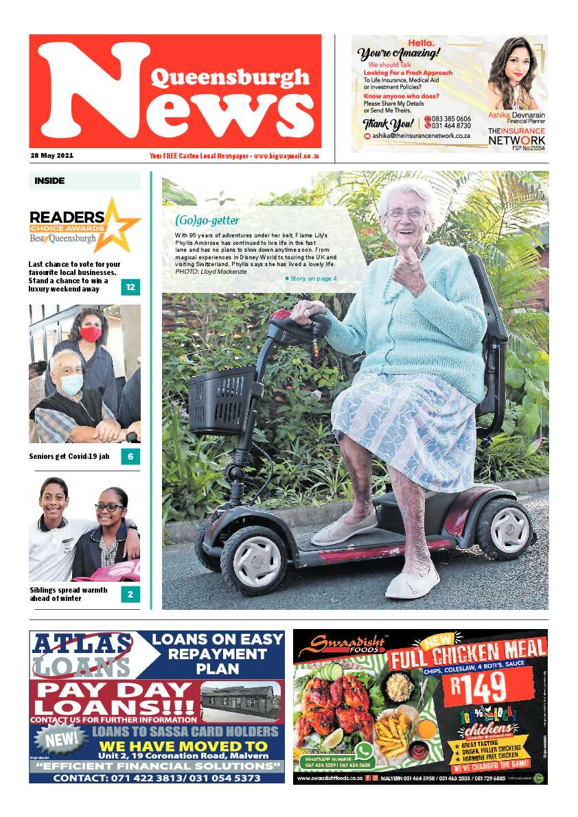 Queensburgh News 28 May 2021 page 1