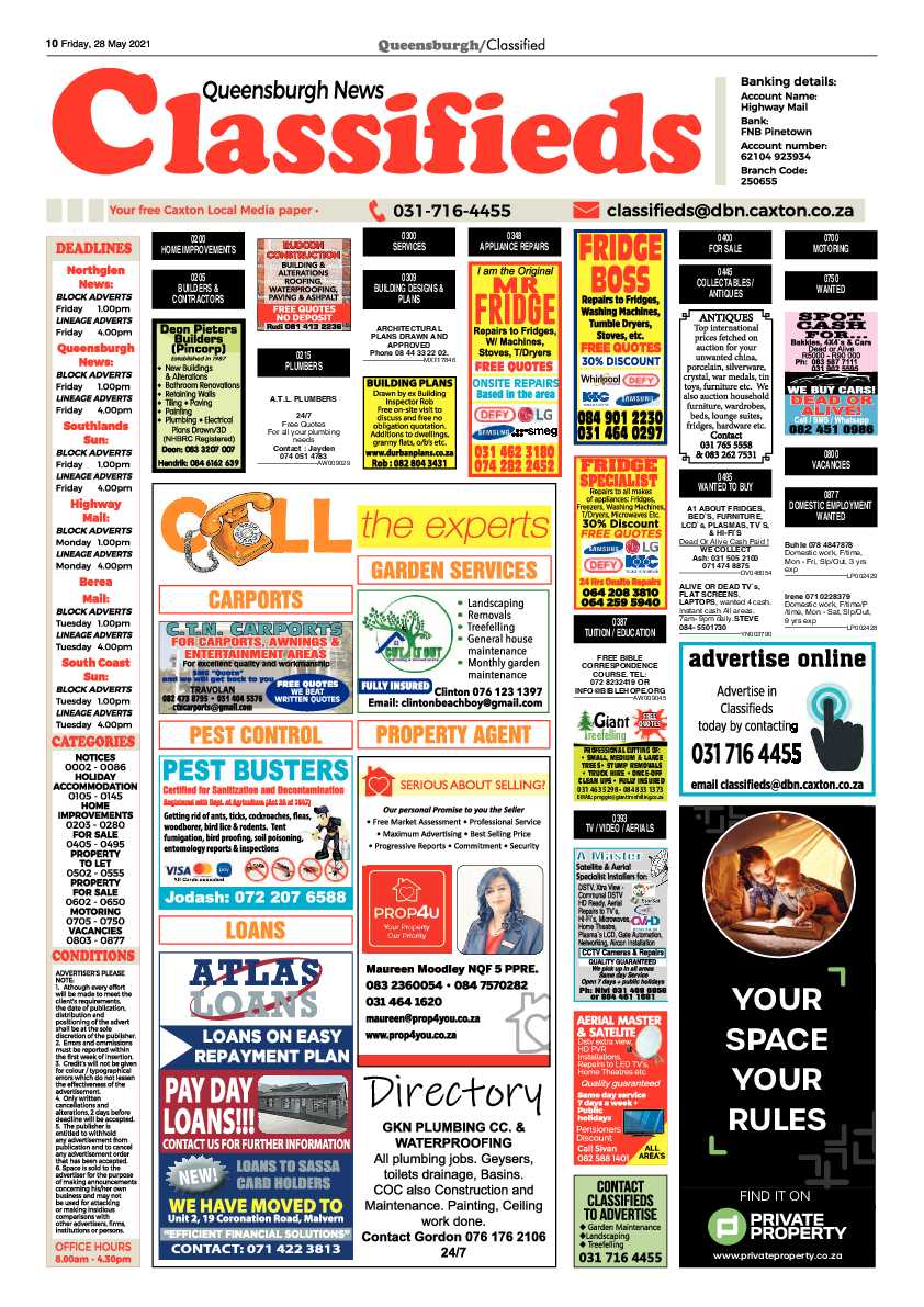 Queensburgh News 28 May 2021 page 10