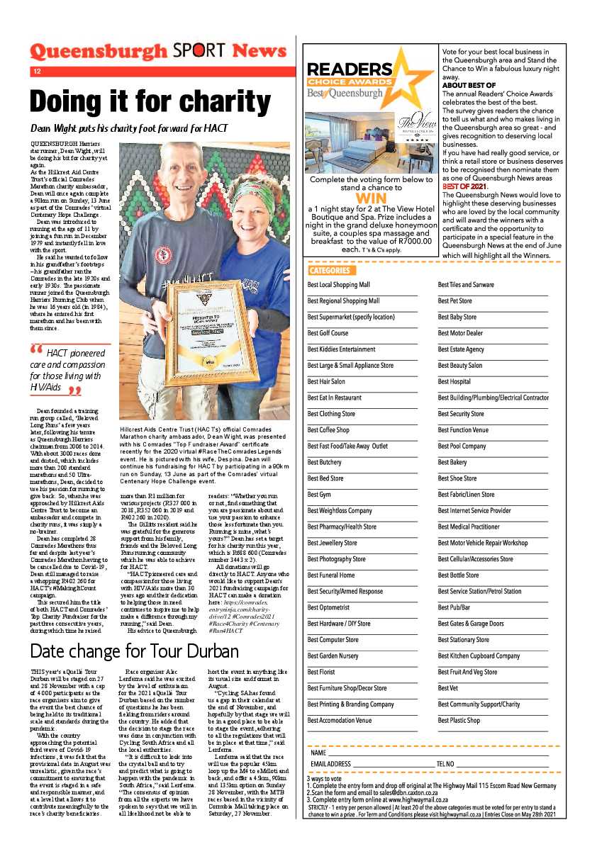 Queensburgh News 28 May 2021 page 12