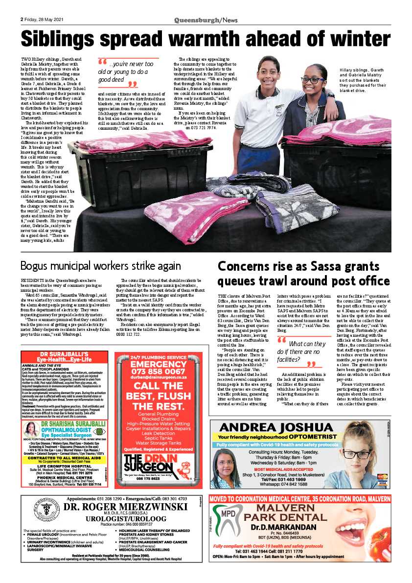 Queensburgh News 28 May 2021 page 2