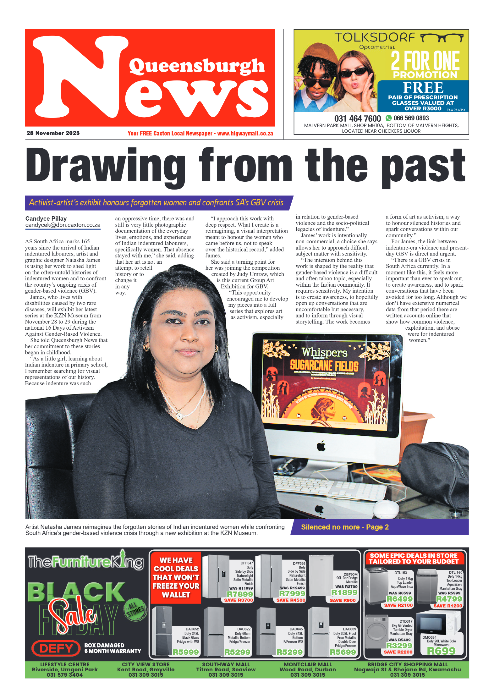 Queensburgh News 28 November 2025 page 1