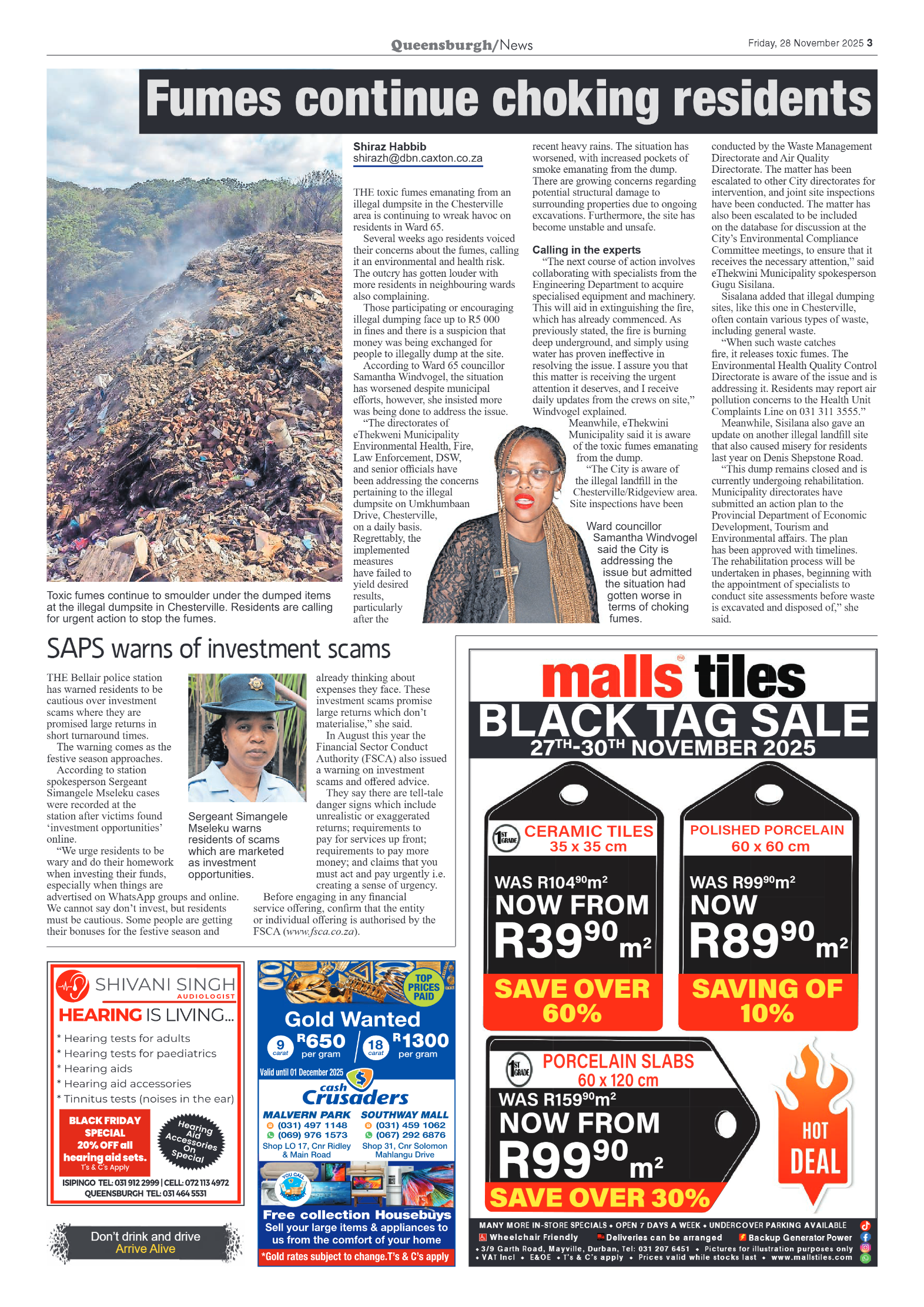 Queensburgh News 28 November 2025 page 3