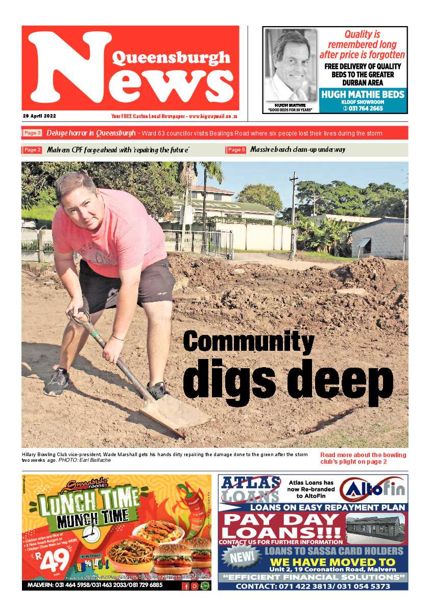 Queensburgh News 29 April 2022 page 1