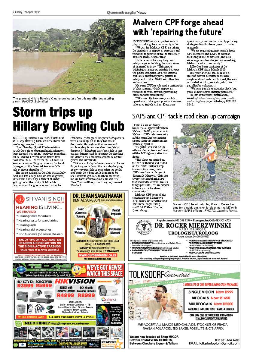 Queensburgh News 29 April 2022 page 2