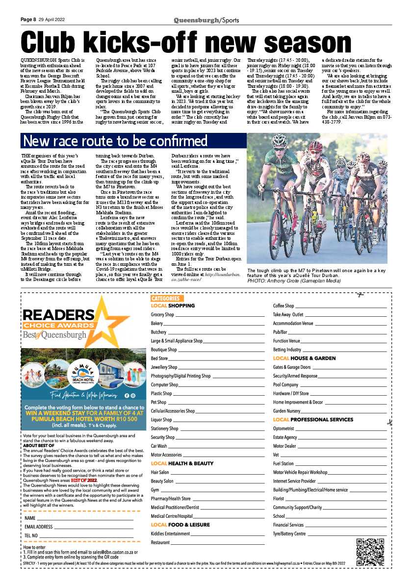 Queensburgh News 29 April 2022 page 8