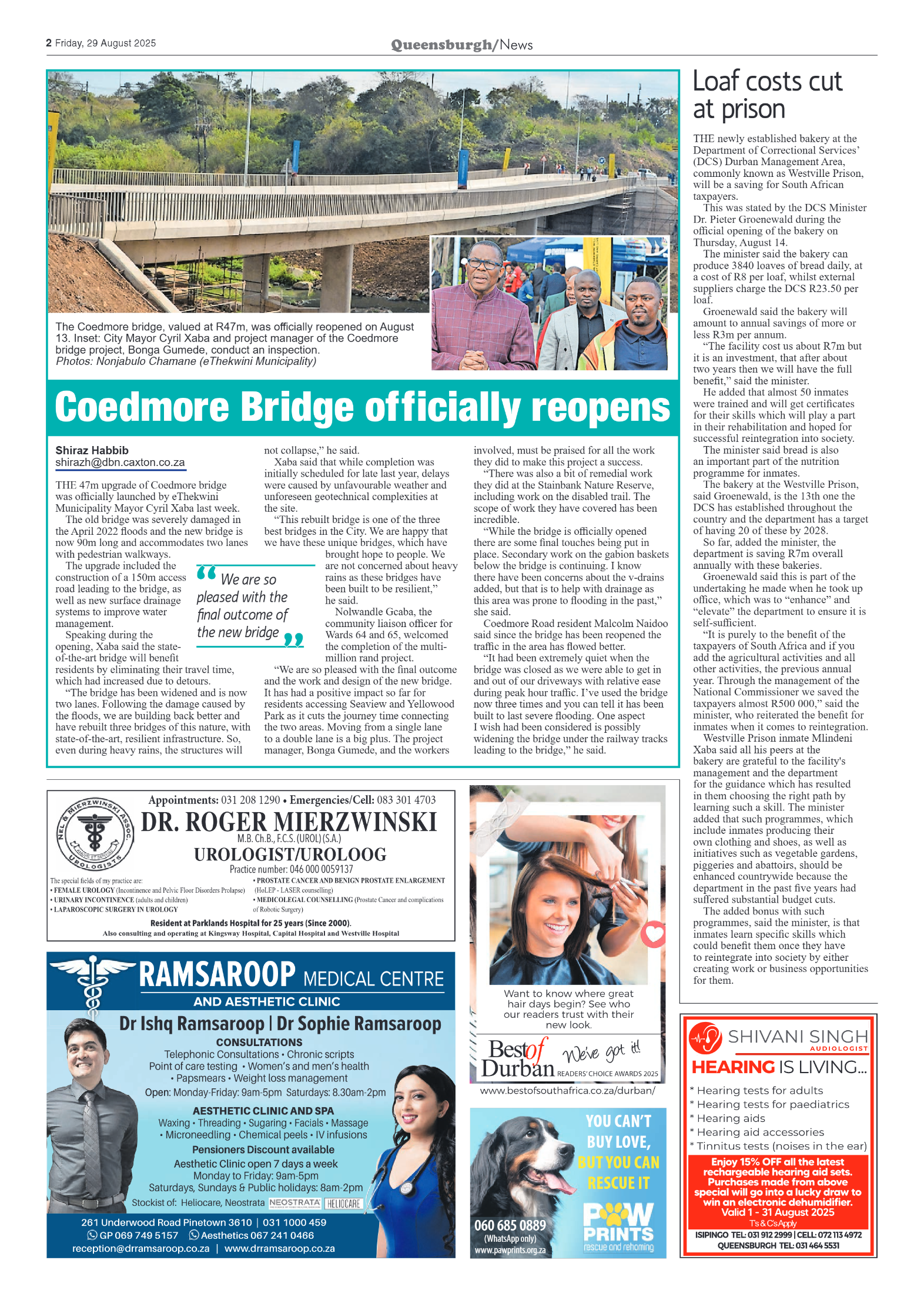 Queensburgh News 29 August 2025 page 2
