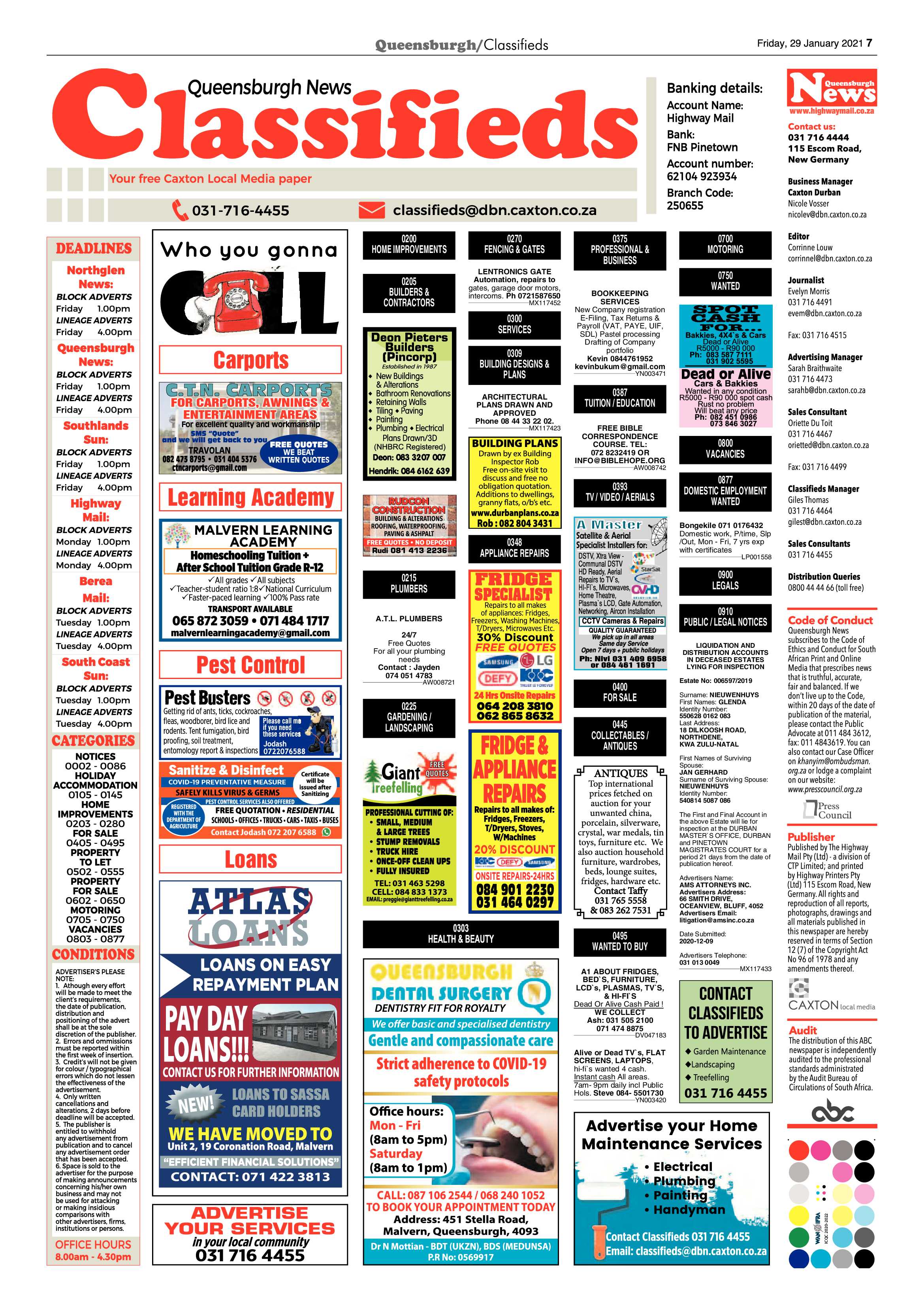 Queensburgh News 29 January 2021 page 7