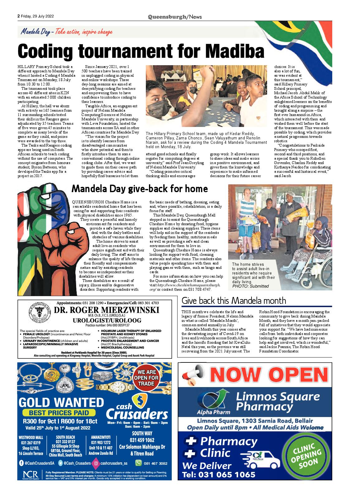 Queensburgh News 29 July 2022 page 2