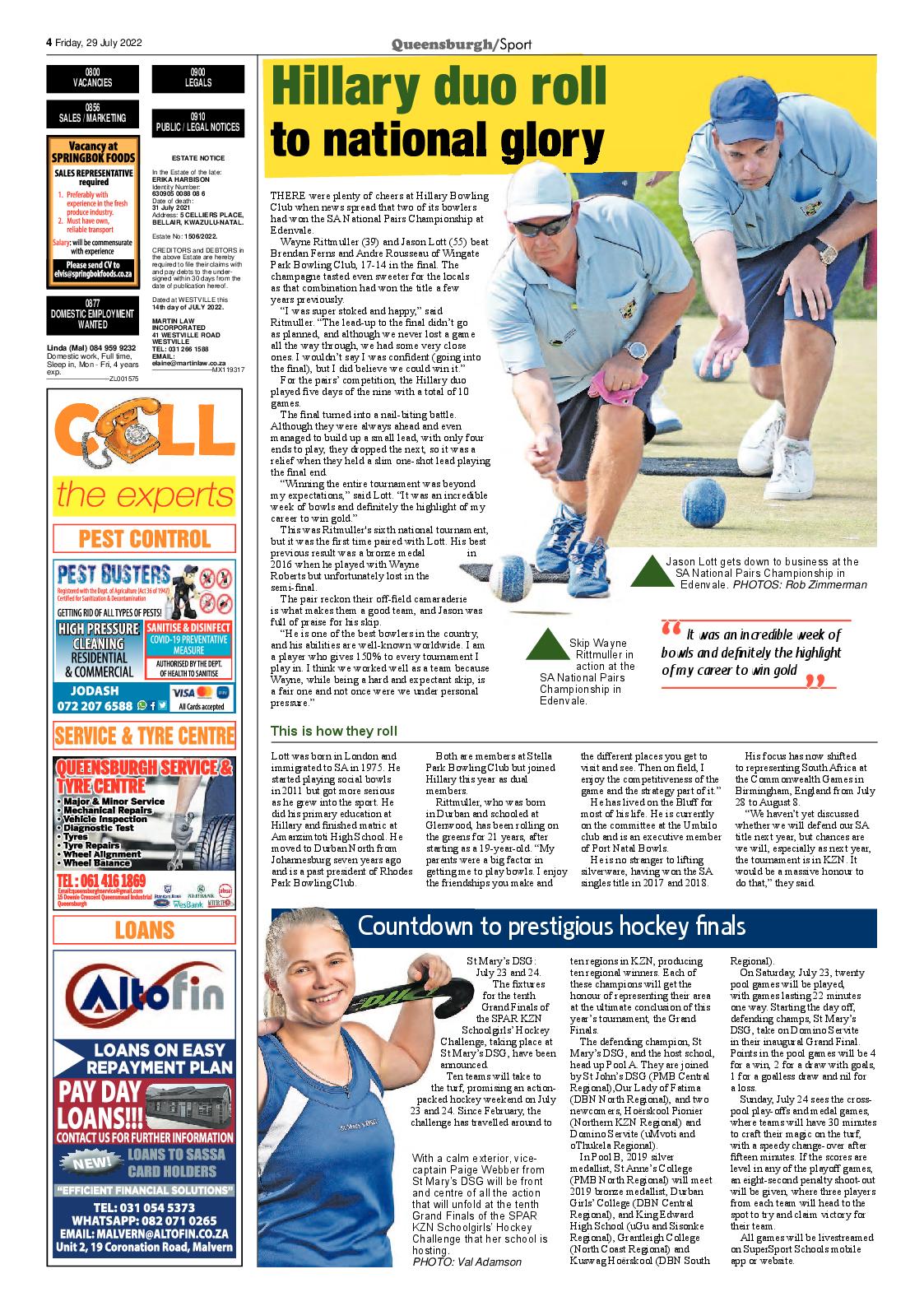 Queensburgh News 29 July 2022 page 8