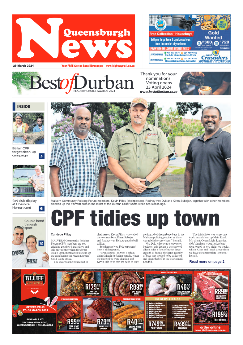 Queensburgh News 29 March 2024 page 1