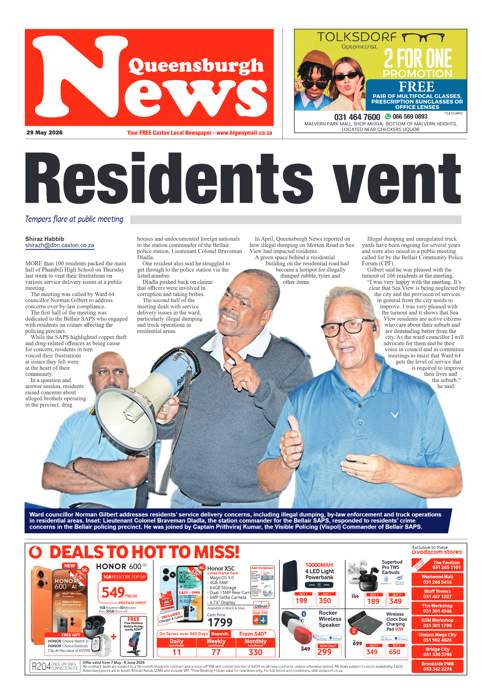 Queensburgh News 29 May 2026 page 1