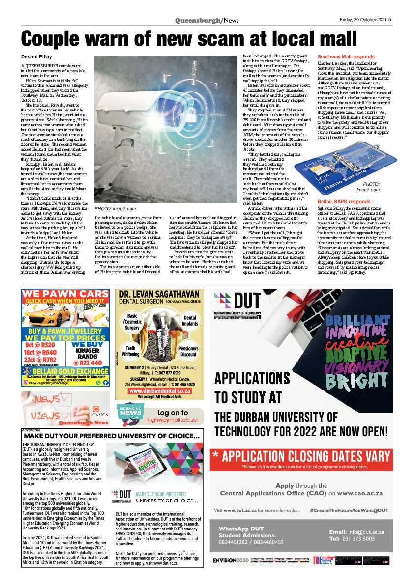 Queensburgh News 29 October 2021 page 5