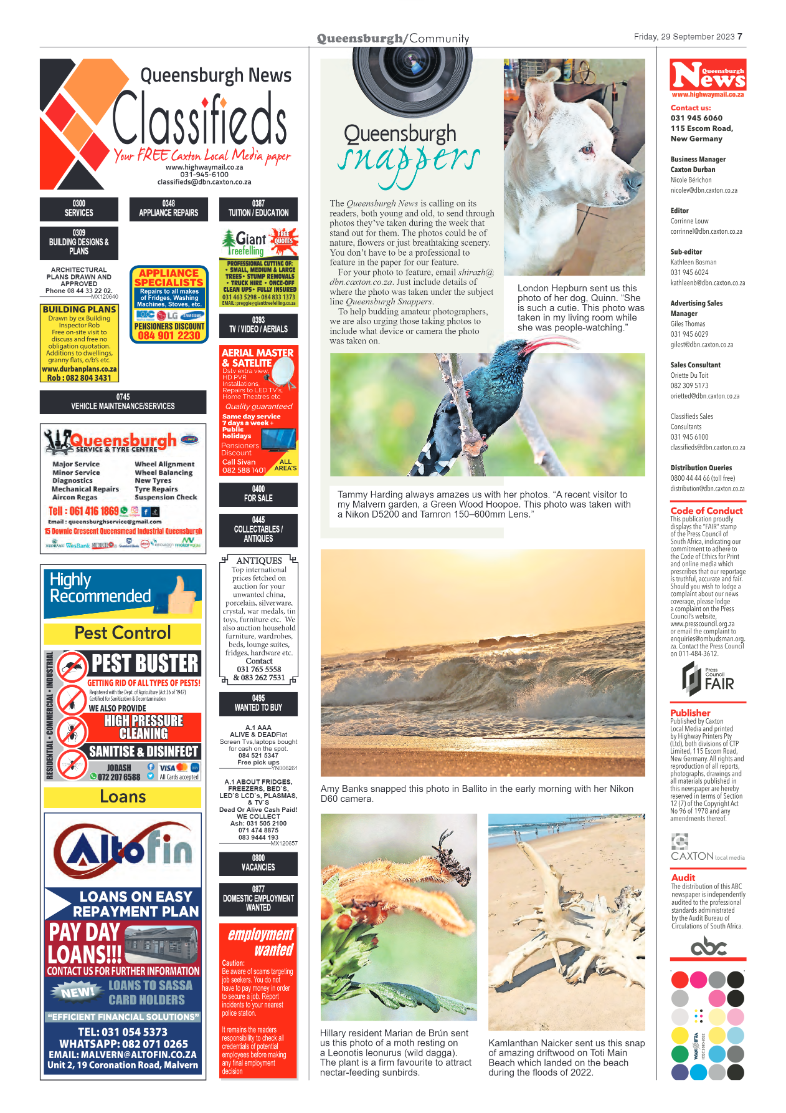 Queensburgh News 29 September 2023 page 7